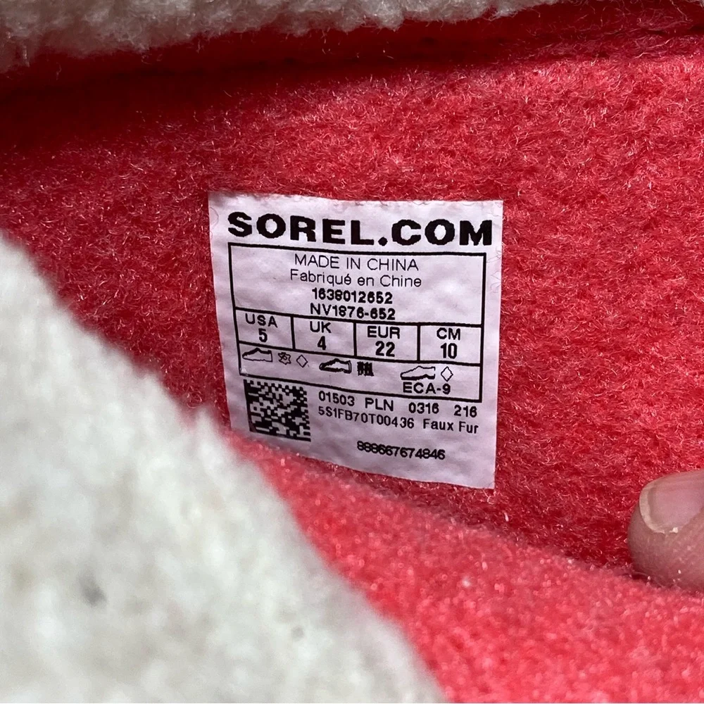 Sorel 1964 Pac Strap Baby Girl's 5 Winter Tropic Pink Suede Black Waterproof